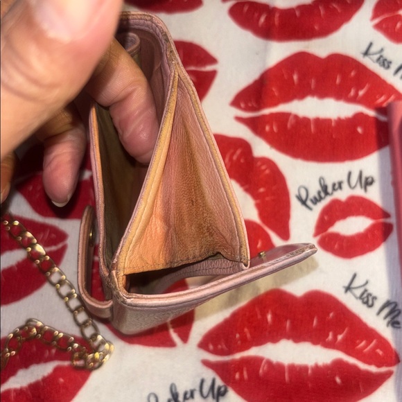 CHANEL Pink Mini Wallet with Gold Chain - Picture 7 of 12
